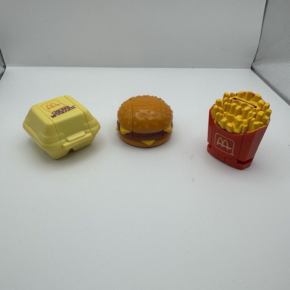1987 McDonalds Happy Meal Toys Food Changeables Transformers Set of 3